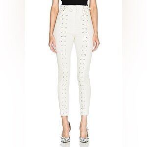 NWT ALC Revolve Kingsley Front Lace Up Pant in White Women’s Size 4